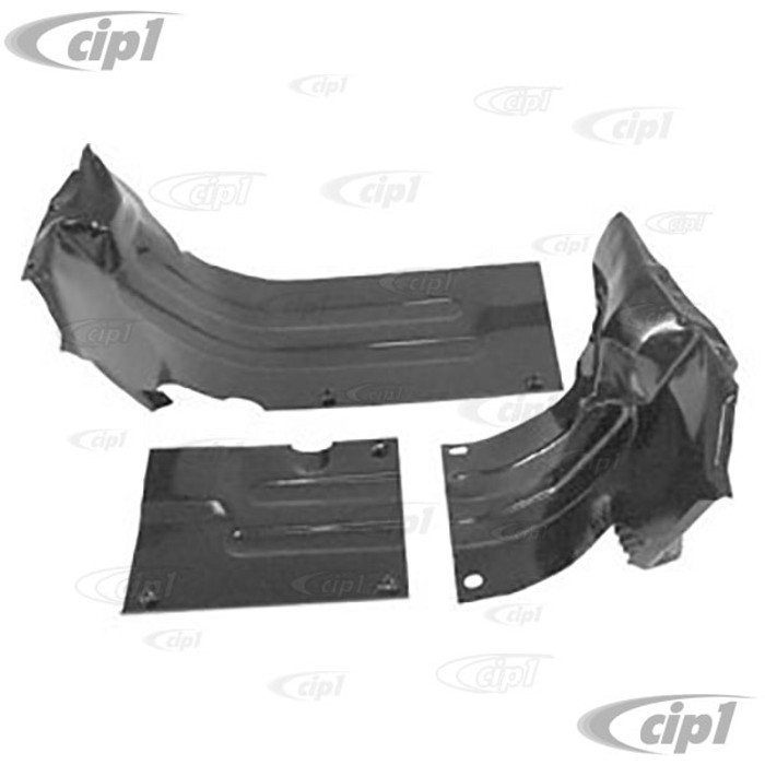 C13-8948 - BLACK - EMPI - 3 PIECE HEATER BOX TIN - WILL DO BOTH LEFT & RIGHT SIDES (WILL REQUIRE BENDING TO FIT) - ALL 40HP 12-1600CC BEETLE ENGINES - SOLD 3 PIECE SET