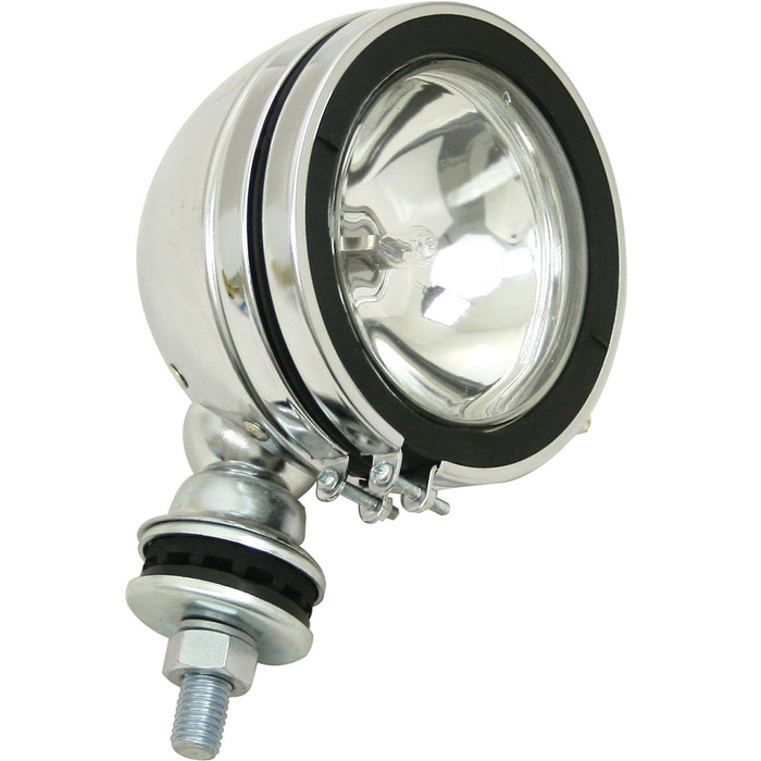C13-9309 - EMPI - CHROME 12 VOLT OFF-ROAD LIGHT WITH H3/100 WATT BULB- 5 INCH - MOUNTING HARDWARE INCLUDED - SOLD EACH
