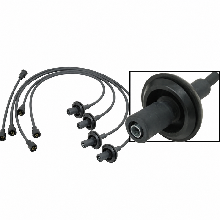C13-9402 - EMPI - GREY COPPER CORE IGNITION WIRE SET - 12-1600CC ENGINES - BEETLE 46-79 / GHIA 56-74 / BUS 50-71 - SOLD SET