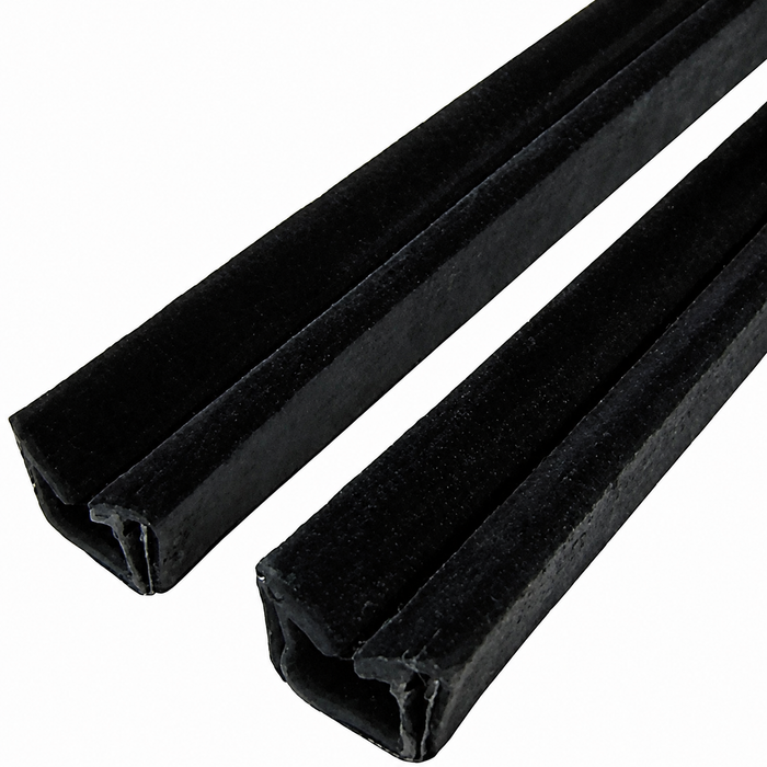 C13-9771-B - WINDOW FELT CHANNEL FOR STOCK REPLACEMENT OR 1 PIECE WINDOWS - 72 INCHES LONG - BEETLE 46-77 - SOLD PAIR