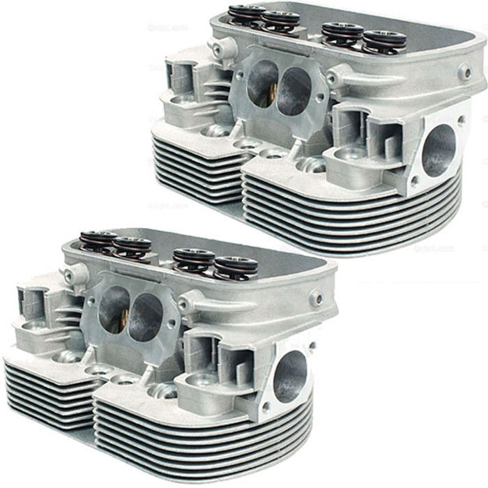 C13-98-1430-B - EMPI - GTV-2 STAGE-1 CNC WEDGE-PORT CYLINDER HEADS - 40X35.5MM W/COMPETITION DUAL HI-REV SPRINGS (WITH COMPETITION VALVE JOB) - BORED FOR 90.5/92MM - SOLD PAIR - (A20)