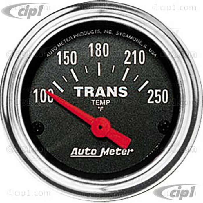 C14-2552 - AUTOMETER - TRADITIONAL CHROME - 2-1/16 IN. (52MM) TRANS TEMP 100-250`F - ALL SALES FINAL - NO RETURNS