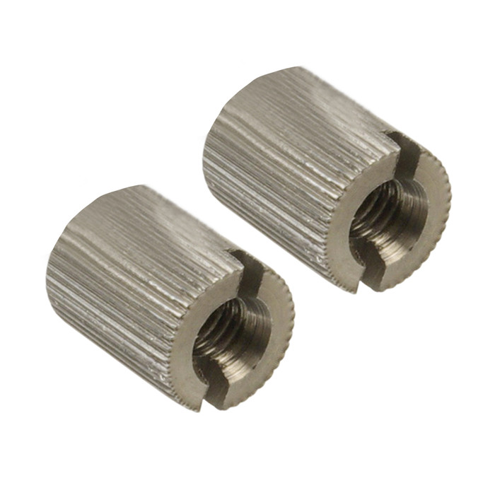 C16-113-527A - (113-863-527-A 113863527A) - GERMAN - KNURLED NUTS FOR FASTENING WIRING COVER TO BODY - BEETLE 61-69 - SOLD PAIR