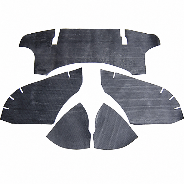 C16-141-805T - 141-898-805-T -141898805T - 5 PIECE ENGINE COMPARTMENT / FIREWALL SOUND INSULATION KIT - GHIA 56-74 - SOLD 5 PIECE SET