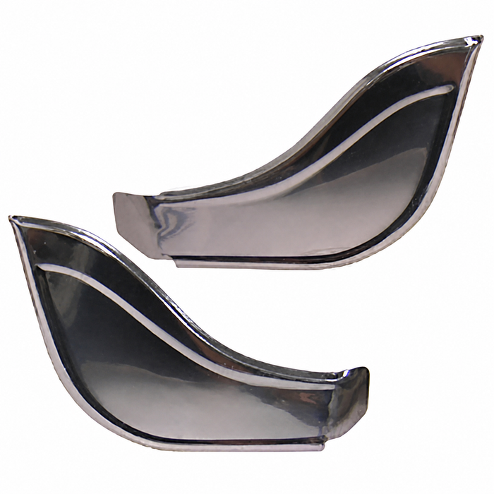 C16-151-070-LR - 111-017-311 - 111017311 - GERMAN - FRONT ALUMINUM FENDER GRAVEL GUARDS - STANDARD BEETLE 46-77 (NOT SUPER BEETLE) - SOLD PAIR