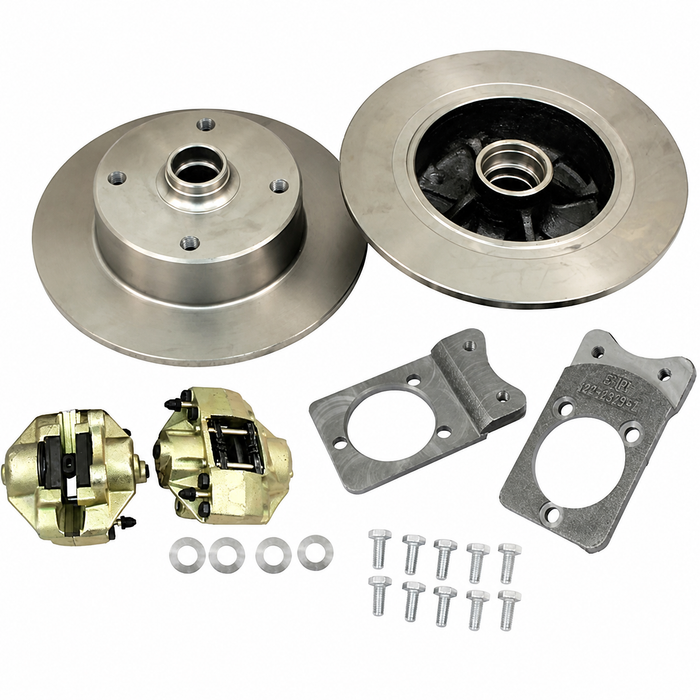 ACC-C10-4121-BO - EMPI STYLE 22-2983 - BOLT-ON DISC BRAKE KIT FOR BALL-JOINT FRONT ENDS (DESIGNED TO WORK WITH STOCK DRUM BRAKE SPINDLES ONLY) - STANDARD BEETLE 66-77 - SOLD KIT