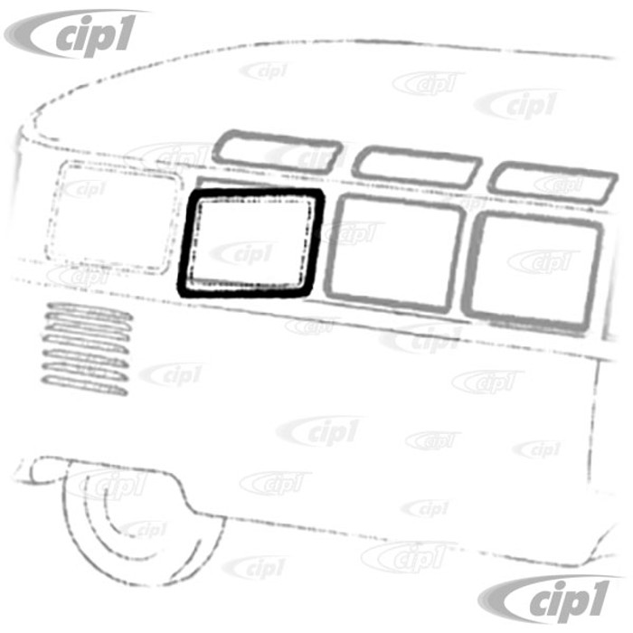 C16-221-131A - (221-847-131-A 221847131A) - EXCELLENT REPRODUCTION - SIDE POPOUT WINDOW OUTER SEAL ON WINDOW FRAME - LEFT OR RIGHT BUS 50-67 - SOLD EACH