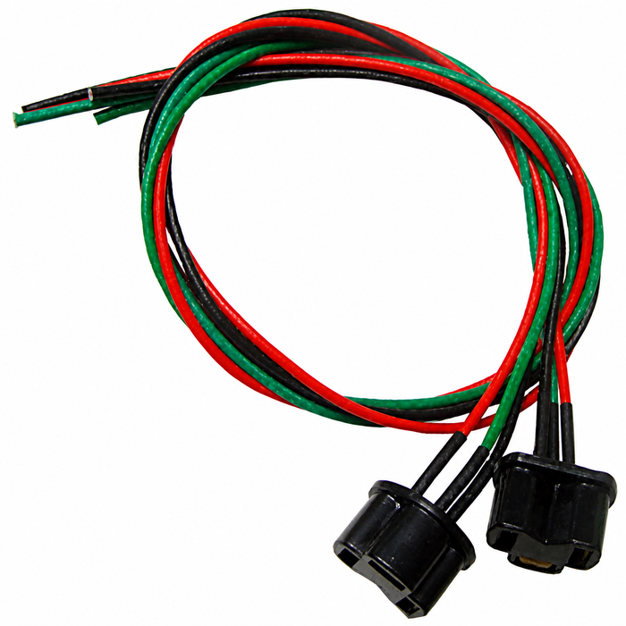 C16-W-111-341-PR - HEAD LIGHT SOCKET/PLUG/PIGTAILS - BEETLE 50-79/GHIA 56-74/BUS 50-79/VANAGON 80-85/TYPE-3 62-74 - SOLD PAIR