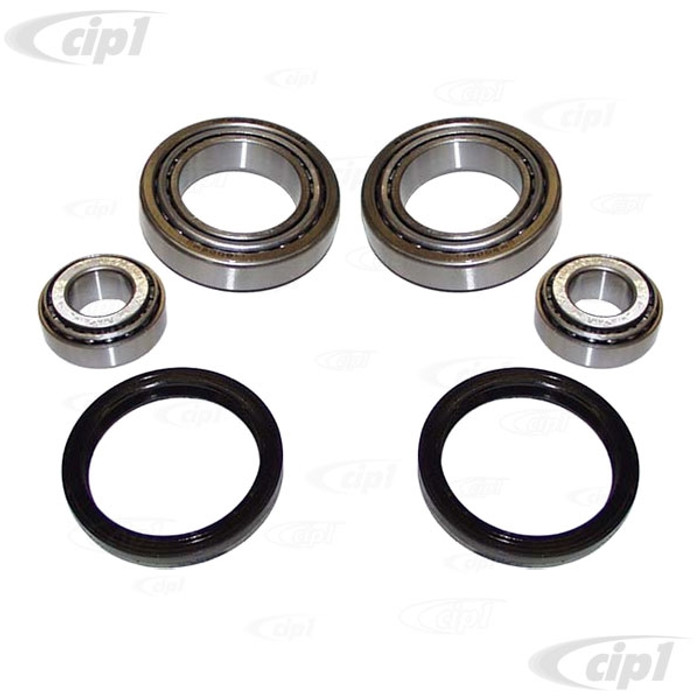 ACC-C10-4131 - OE GERMAN QUALITY - FRONT WHEEL BRG AND SEAL KIT - DOES BOTH SIDES - BEETLE/GHIA 66-68-1/2 - INNER/OUTER WHEEL BRGS AND GREASE SEALS