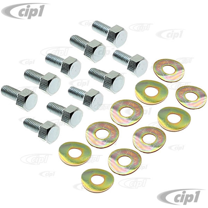 C24-111-898-002-GR - (111898002) - GERMAN - DELUXE OE STYLE FENDER BOLT AND WASHER KIT - WITH ORIGINAL STYLE TALL BOLTS - DOES 1 FENDER - BEETLE 46-79 - SOLD KIT