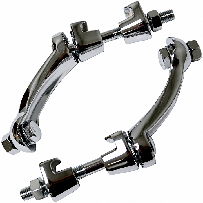 C24-111-941-351-CHPR - 111941351 - DELUXE CHROME MOUNTING BRACKETS FOR FOG LIGHTS OR REVERSE LIGHTS - ALL MODELS - SOLD LEFT AND RIGHT PAIR