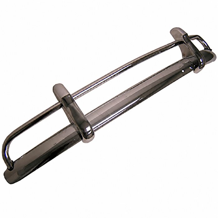 C24-113-798-053-A - 113798053A - HD WEIGHT TOP QUALITY - CHROME FRONT BUMPER WITH OVERRIDERS AND GUARDS - WAX REGULARLY TO PREVENT RUSTING - BEETLE 55-67 - SOLD EACH