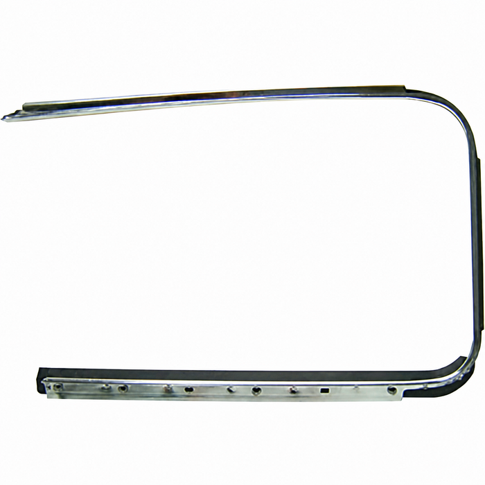 C24-113-853-321-CGR - 113853321C - GERMAN MADE WITH NEW TOOLING - OUTSIDE DOOR SCRAPER WITH ALUMINUM MOLDING TRIM - LEFT - BEETLE 52-64 - SOLD EACH