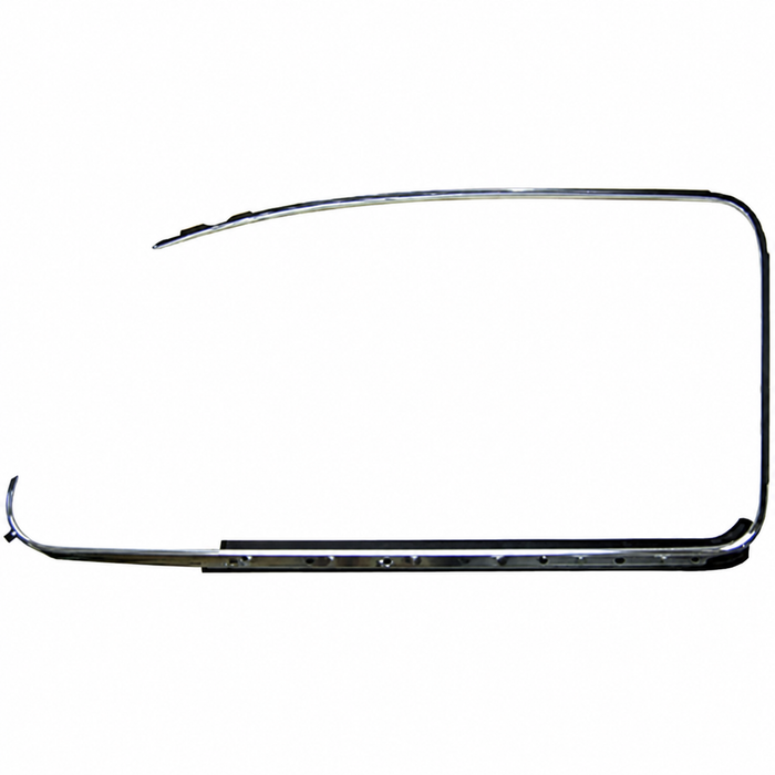 C24-113-853-321-DGR - 113853321D - GERMAN - OUTSIDE DOOR SCRAPER WITH ALUMINUM MOLDING/TRIM - LEFT - BEETLE 65-77 - SOLD EACH