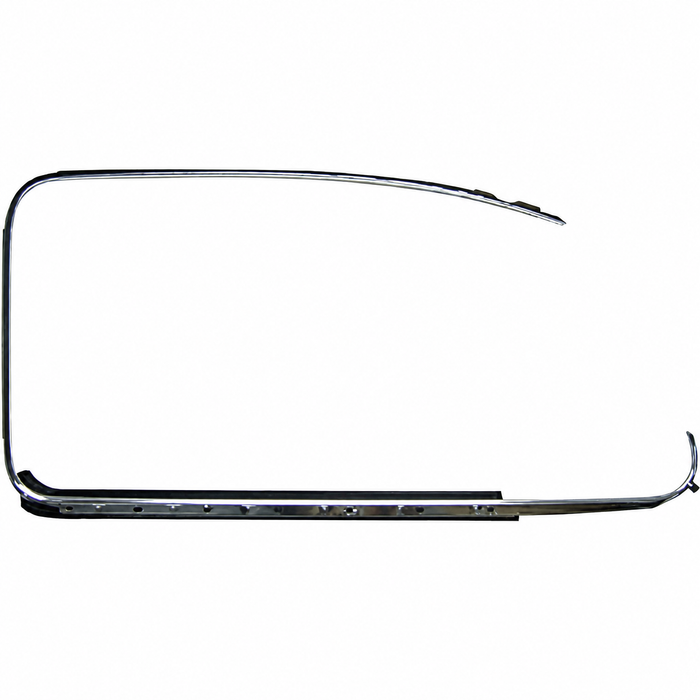 C24-113-853-322-DGR - 113853322D - GERMAN MADE - OUTSIDE DOOR SCRAPER WITH ALUMINUM MOLDING/TRIM - RIGHT - BEETLE 65-77 - SOLD EACH