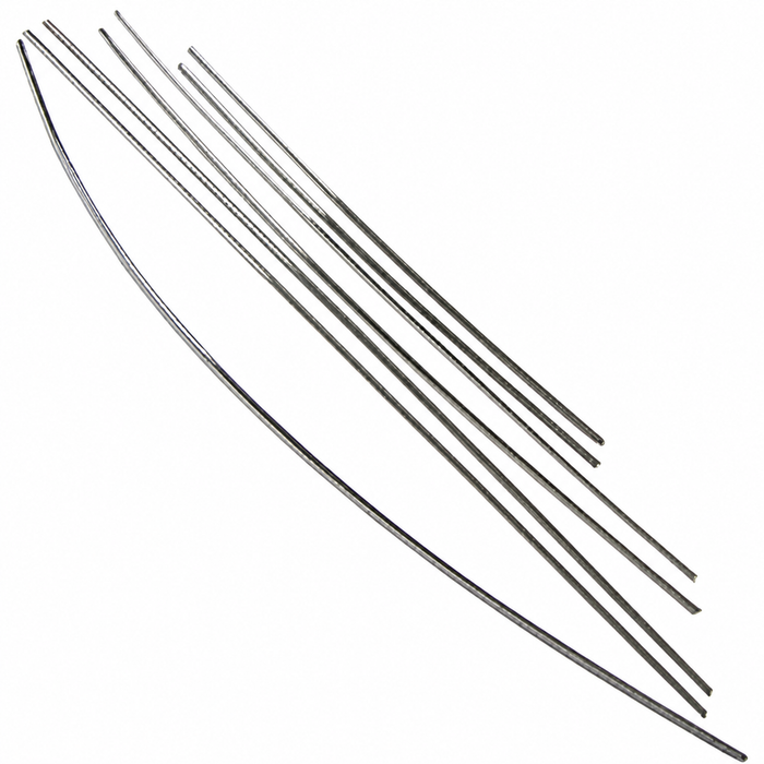 C24-113-898-111-DS - 113898111D - TOP QUALITY - 7 PIECE POLISHED STAINLESS STEEL BODY SIDE MOLDING KIT - HOOD STRIP 36-3/4 INCH (10MMx935MM) - STANDARD BEETLE 68-72 - INCLUDING 68-70 CONVERTIBLE - SOLD KIT