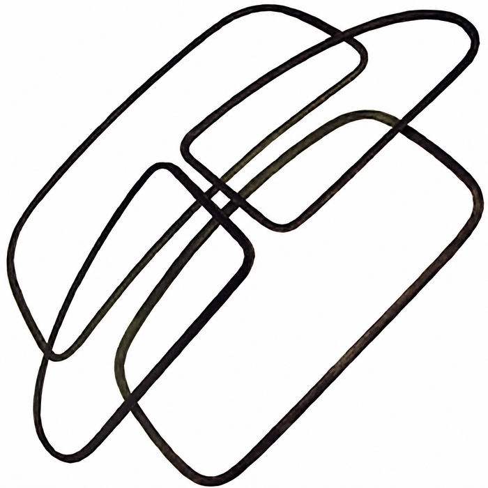 C24-113-898-121-WGR - GENUINE GERMAN WINDOW RUBBER KIT - WITH MOLDED CORNERS - 4 PIECES - BEETLE 65-71 WITH GROOVE FOR CHROME MOLDING TRIM - TRIM SOLD SEPARATELY - SOLD SET