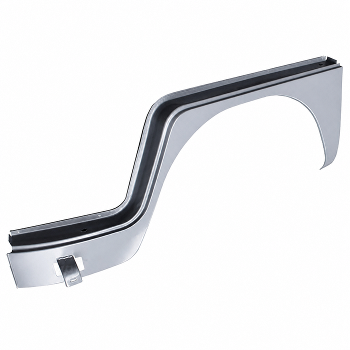 C24-211-809-501-A - 211809501A - SILVER WELD-THROUGH HIGH QUALITY SHEET METAL - COMPLETE FRONT WHEEL ARCH DOG LEG UNDER DOOR - LEFT - BUS 63-67 - SOLD EACH