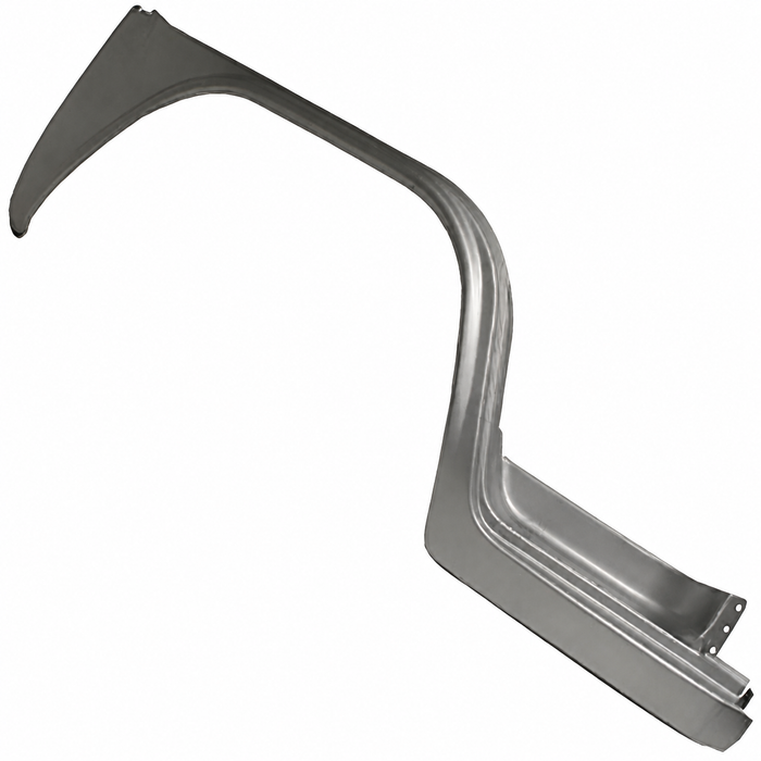 C24-211-809-502-D - 211809502D - SILVER WELD-THROUGH HIGH QUALITY METAL - COMPLETE FRONT WHEEL ARCH ASSEMBLY (DOG LEG) - RIGHT - BUS 73-79 (SEE NOTES TO FIT 1972) - SOLD EACH
