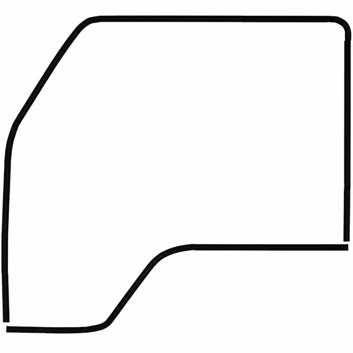 C24-211-831-721-SET - 211831721 - PREMIUM QUALITY - SET OF FRONT DOOR TO BODY SEAL SETS FOR BOTH DOORS - ORIGINAL STYLE SOFT SPONGE RUBBER - BLACK - NOT GREY - BUS 50-67 - SOLD SET