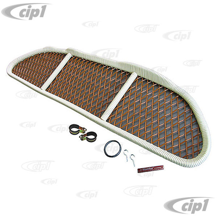 C24-C10-1250 - ZVW37A - RA-BAMBUS GERMAN - BAMBOO / RATTAN WICKER PACKAGE TRAY - UNDER DASH PARCEL SHELF - WITH HARDWARE - BEETLE 46-77 - SUPER BEETLE 71-72 NOT CONVERTIBLE - SOLD EACH