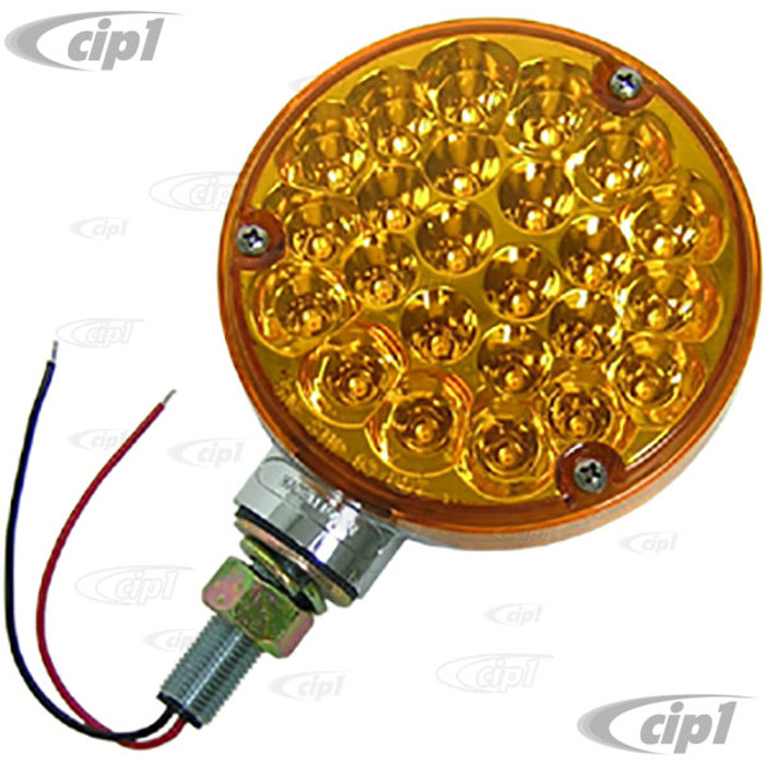 C26-945-192A - CHROME LED TAILLIGHT-AMBER LENSE - SOLD EACH