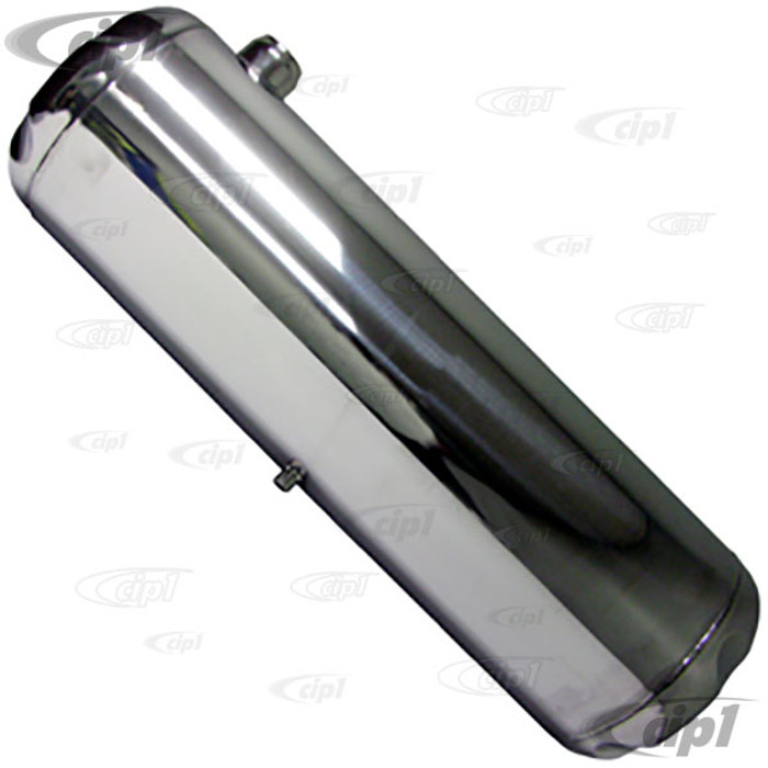 C26-TKS1033 - STAINLESS STEEL - 11 GALLON GAS / FUEL TANK - 10-INCH X 33-INCH - (WITHOUT GAS CAP AND CHROME MOUNTING BRACKETS) - SOLD EACH
