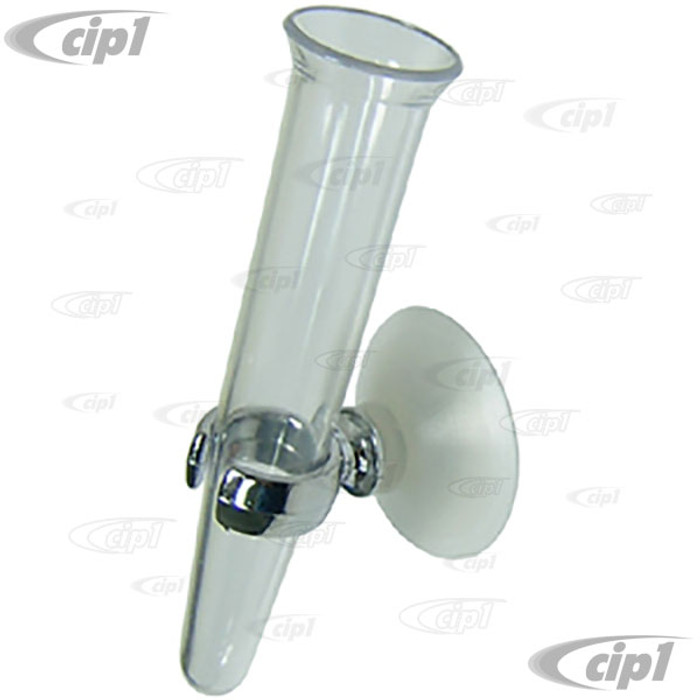 C27-J11837 - PLASTIC BUDVASE WITH SUCTION CUP MOUNT