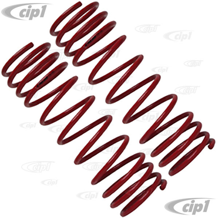 C29-1385 - LOWERING SPRINGS - STIFF &  APPROX  2 INCHES LOWER - PAIR - SUPER BEETLE 71-79 (RED)  - (A20)