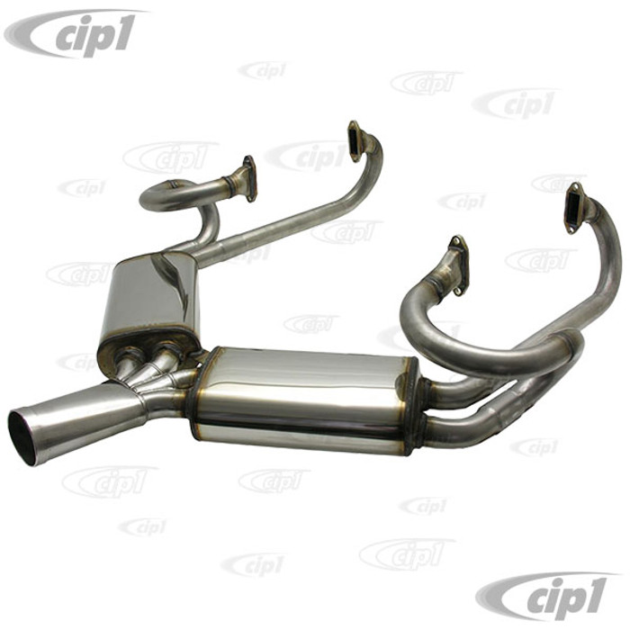 C31-298-006-038BCJ - CSP STAINLESS STEEL SEBRING STYLE EXHAUST SYSTEM (COMPLETE INCLUDING J-PIPES) - FITS 356B/C MODELS WITH PUSHROD ENGINES - SOLD EACH