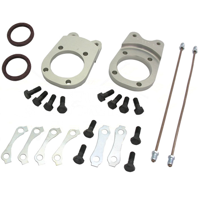 C31-498-499-133 - CSP MADE IN GERMANY (VERY BEST) - 71-79 SUPER BEETLE FRONT DISC BRAKE CONVERSION KIT - CNC BILLET ALUMINUM BRACKETS / STAINLESS STEEL BRAKE LINES AND HARDWARE - SOLD KIT