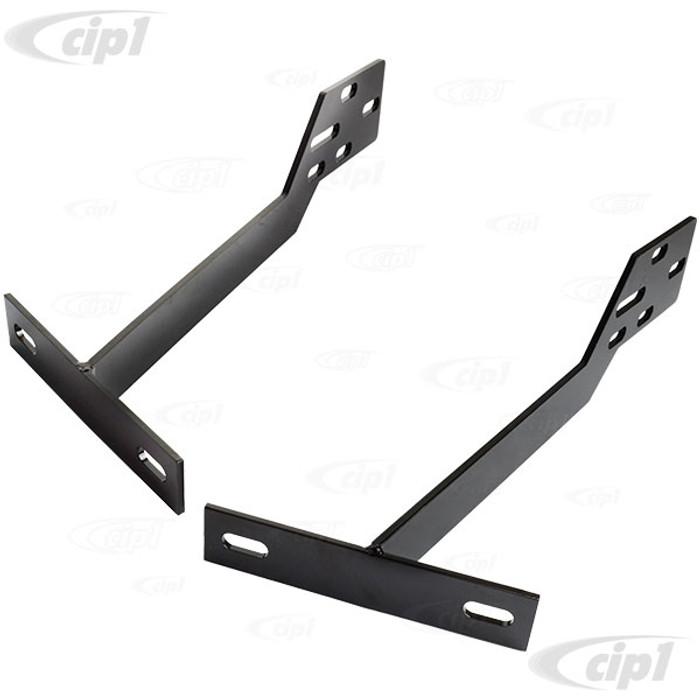 C31-707-335-067-PR - MADE IN GERMANY - REAR BUMPER BRACKETS - LEFT AND RIGHT - ALLOWS FITMENT OF EARLY BUMPER WHEN EARLY FENDERS ARE USED - BEETLE 68-73 - SOLD PAIR