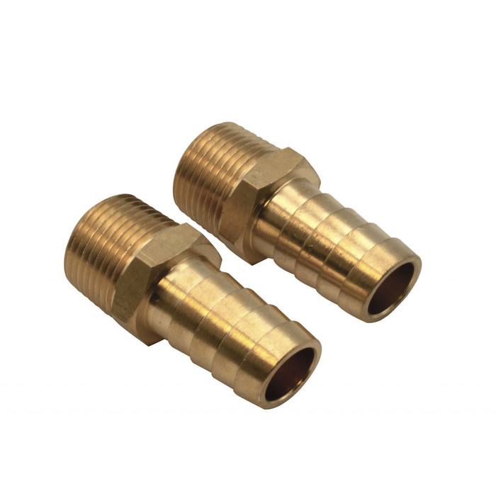 ACC-C10-5333 - EMPI 00-9214-0 - BARBED OIL COOLER HOSE FITTING 1/2 INCH PIPE THREAD FOR 1/2 INCH HOSE - SOLD PAIR