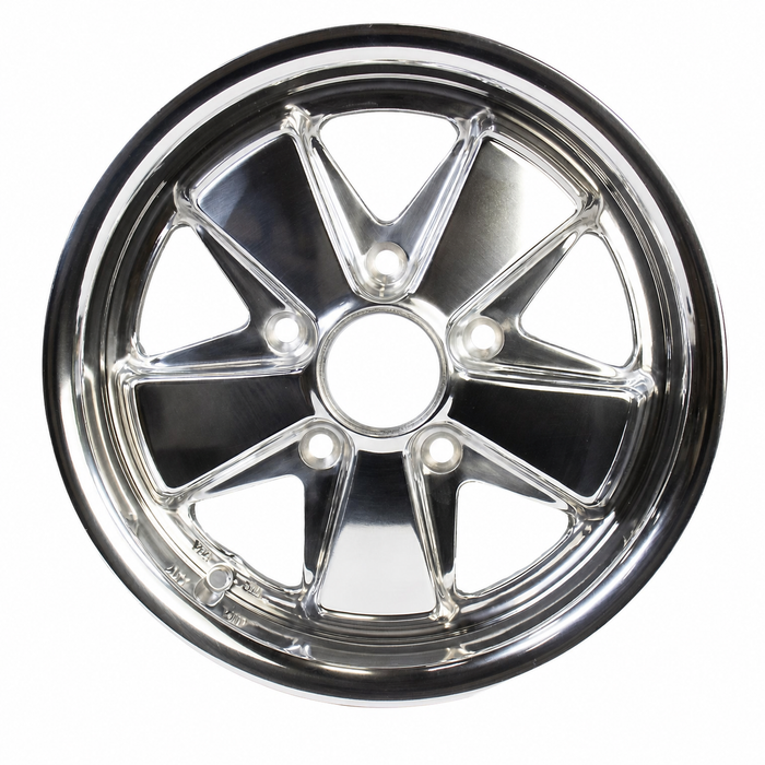 C32-6015FOO513035HP - 911 STYLE 5 SPOKE ALUMINUM WHEEL - FULLY POLISHED - 6 INCH WIDE X 15 INCH DIA. - 5X130MM BOLT PATTERN (ET-35) - CENTER CAP AND HARDWARE SOLD SEPARATELY - SOLD EACH