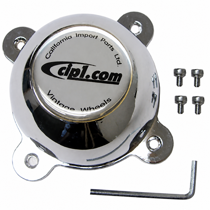 C32-6603-N - CHROME 4 SCREW PLASTIC CENTER CAP FOR MWS 8 SPOKE WHEEL - FOR C32-E28 SERIES WITH 4 HOLE SCREW-ON CAPS - SOLD EACH