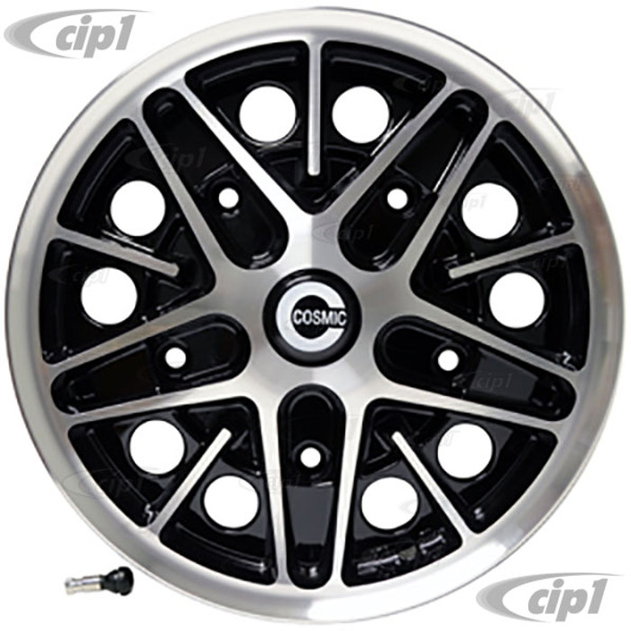 C32-COS205-5515-B - COSMIC ROAD WHEEL - GLOSS BLACK - 15 INCH X 5.5 INCH WIDE - WIDE 5 - 5X205MM BOLT PATTERN - 4INCH BACKSPACE - CAP INCLUDED - HARDWARE SOLD SEP. - SOLD EACH - (A20)
