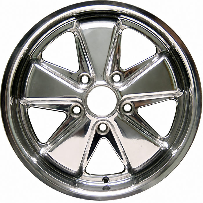 C32-FU172P - 911 STYLE 5 SPOKE ALUMINUM WHEEL - FULLY POLISHED - 7 INCH WIDE X 17 INCH DIA.(5.5 IN. BACKSPACE/ET40) - 5X130MM BOLT PATTERN - CENTER CAP AND HARDWARE SOLD SEPARATELY - SOLD EACH