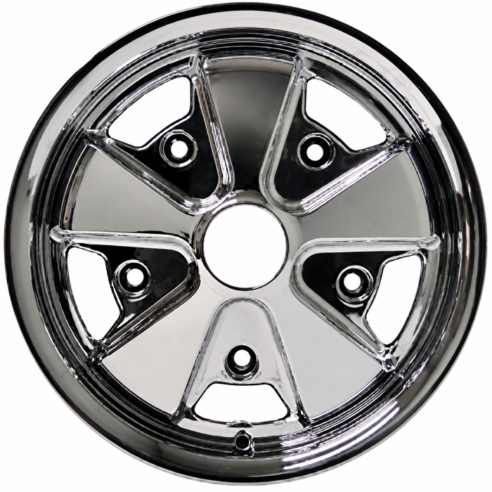 C32-FU205-4515C - FULLY CHROMED 911 STYLE WHEEL - 4.5X15 INCH (3.5 INCH BACKSPACE) - 5 X 205MM BOLT WHEEL - SOLD EACH