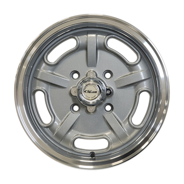 C32-SS4130-5515-SB – CIP SS SUPER SPEED WHEEL W/CENTER AND VALVE STEM – BRUSHED SILVER - 15 INCH X 5.5 INCH WIDE - (BACKSPACING 4.23INCH ET+25) 4 BOLT X 130MM - BEETLE 68-79 / GHIA 68-74 / TYPE-3 66-73 - HARDWARE SOLD SEP. - SOLD EACH