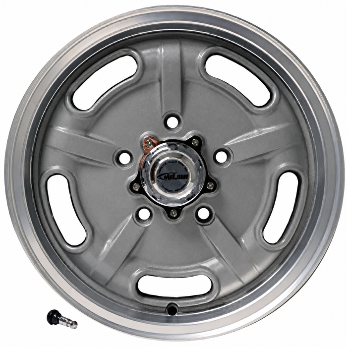 C32-SS5130-5515-SB - CIP SS SUPER SPEED WHEEL W/CENTER AND VALVE STEM - BRUSHED SILVER - 15 INCH X 5.5 INCH WIDE - (BACKSPACING 4.63INCH ET+35) 5 BOLT X 130MM PATTERN - HARDWARE SOLD SEP. - SOLD EACH