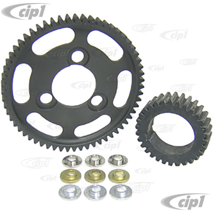 ACC-C10-5405 - (SIMULAR TO EMPI 21-2515) - CNC FORGED BILLET STEEL STRAIGHT CUT ADJUSTABLE TIMING CAM GEAR SET- STEEL ON STEEL - ALL BEETLE STYLE ENGINES - SOLD SET