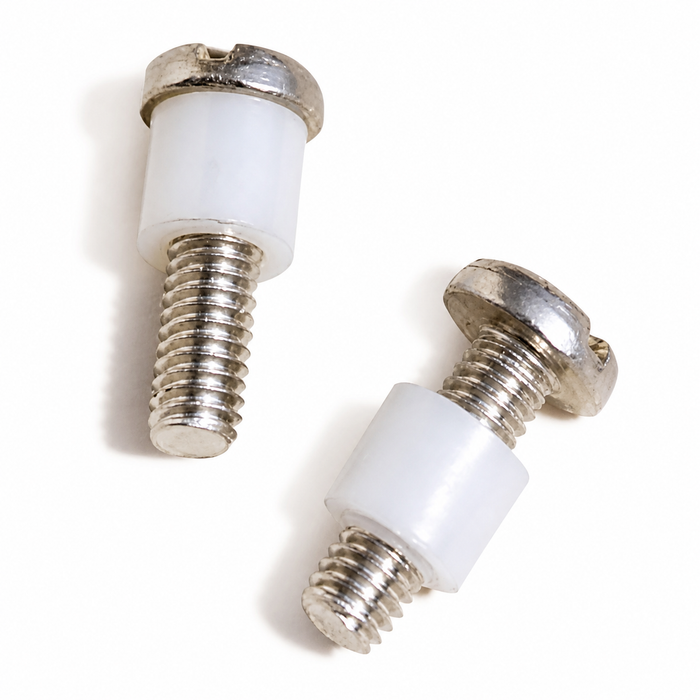 C33-S00516 - 111-941-195 - 111941195 - GERMAN QUALITY FROM C&C U.K. - STAINLESS STEEL HEADLAMP MOUNTING SCREWS AND SPACERS - BEETLE 46-66 - BUS 50-67 - SOLD PAIR