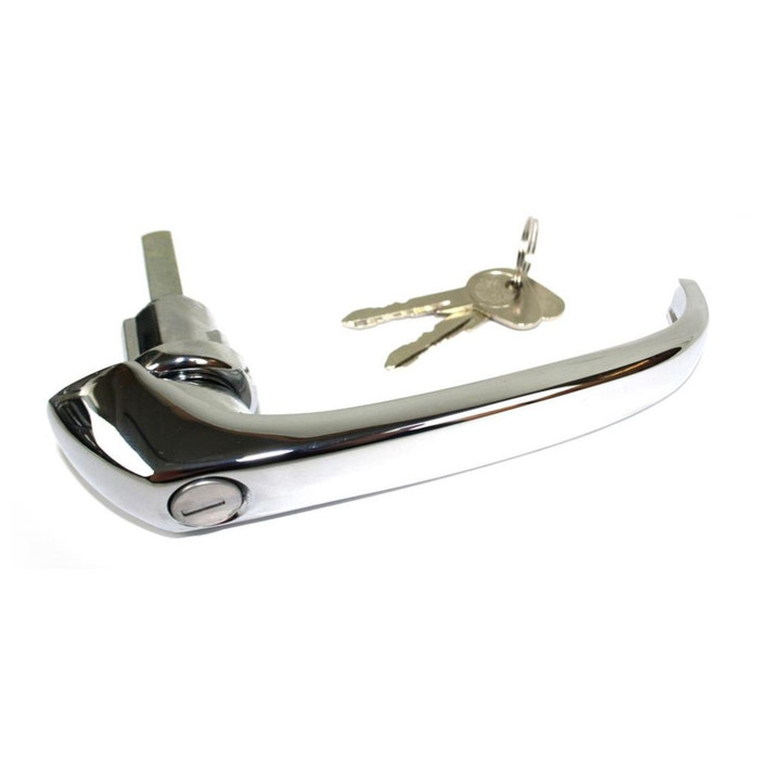 C33-S01589 - (211843703H - 211-843-703H) - GERMAN QUALITY FROM C&C U.K. - SHOW CHROME OUTER SLIDING DOOR HANDLE ASSEMBLY WITH KEYS - BUS 68-73 - SOLD EACH