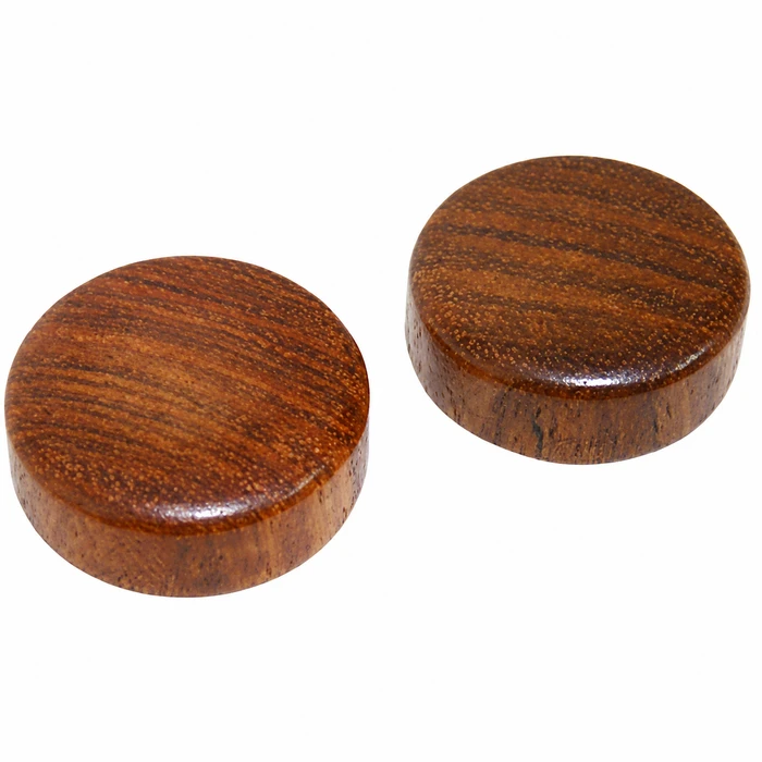 C38-I-096A - ROSEWOOD RADIO KNOBS - BEETLE 56-66 - GHIA 56-66 - BUS 55-67 - TYPE-3 62-67 - SOLD PAIR