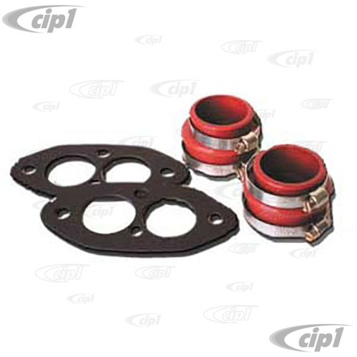 ACC-C10-5491 - EMPI 3230 - INTAKE MANIFOLD BOOT KIT - RED RUBBER (NOT SILICONE) WITH CLAMPS - DUAL PORT STYLE ENGINES - SOLD KIT