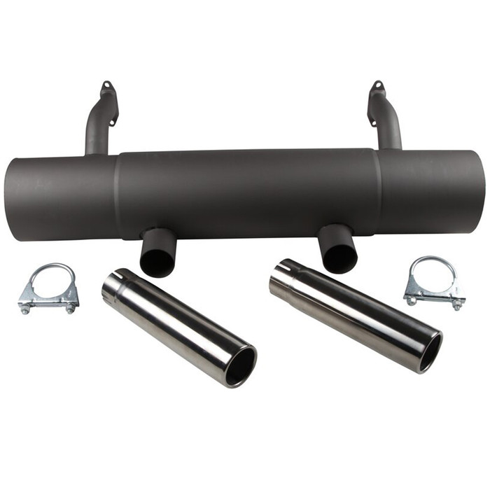 P-92104 - CARRERA STYLE SPORT EXHAUST WITH POLISHED TIPS - DEEP SPORTY SOUND - 356B/C 59-65 ENGINE - SOLD EACH