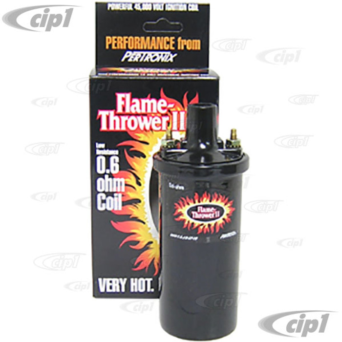 PER-45011 - PERTRONIX FLAMETHROWER II COIL 45000 VOLTS BLACK OIL FILLED 0.6 OHM  (USE ONLY WITH IGNITOR-II )