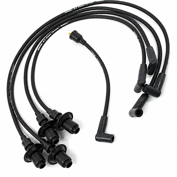 PER-804-202 - PERTRONIX FLAMETHROWER 8MM IGNITION WIRE SET - FOR VW BILLET DISTRIBUTOR WITH PIN CAP POSTS (MALE) BLACK - SOLD SET