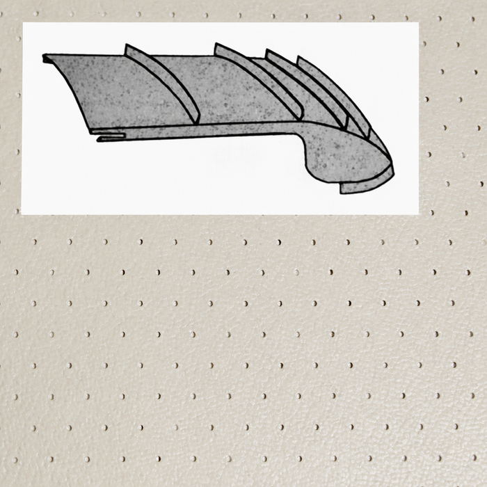 T20-1323-44 - CONVERTIBLE PERFORATED VINYL HEADLINER OFF WHITE BEETLE 65-70