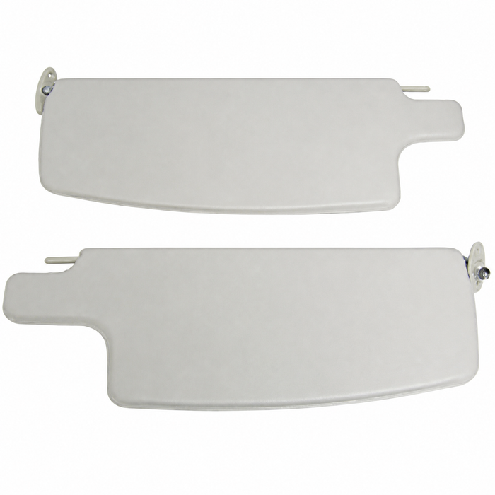 T21-2016 - WHITE VINYL SUNVISORS - 68-77 BEETLE SEDAN - 73-79 BEETLE CONVERTIBLE - PAIR